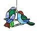 Stained Glass Window Panels Sun Catcher Honey Love Birds, 8