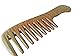 Unique Gift - Olina No Static Premium Quality Natural Sandal Wood Comb with Natural Wood Aromatic Smell (Wide-tooth, Green Sandal Wood, 7.3'')