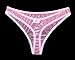Haian PVC G-String Lace Panties Ladies Briefs Color Transparent Pnik (X-Large)