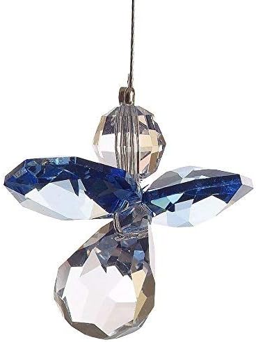 Hanging Crystal Guardian Angel Birthstone Suncatcher SEPTEMBER - SAPPHIRE - Embellished with Swarovski Crystals - Image 4