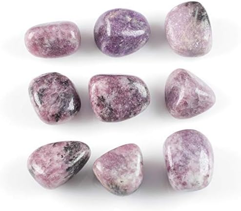 LEPIDOLITE Tumbled Stones - Two Genuine Natural Lepidolite Purple Tumbled Stone, Reiki Crystals and Healing Stones E0036