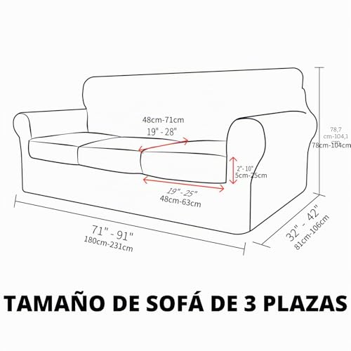 MAXIJIN 4 Pieces New Jacquard Sofa Cover for 3 Seater Super Elastic Non-Slip Pet Friendly Protector for Elastic Sofa (3 Seater, Khaki)