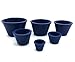 Soccerene Filter Adapter Cones Set, Buchner Funnel Flask Adapter Set, Tapered Collar Blue, Pack of 6