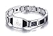 Mealguet Jewelry Stainless Steel Black Carbon Fiber Enamel Masonic Magnetic Bracelets for Men
