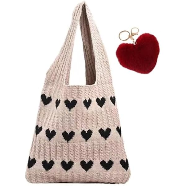 Amazon.com: Juoxeepy Crochet Tote Bag Cute Aesthetic Hobo Bag