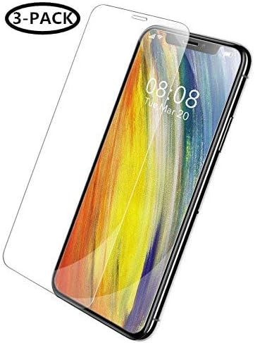 [3-Pack] iPhone Xs Max Screen Protector Glass, Front Back iPhone Xs Max Tempered Glass Screen Protector [Case Friendly] [Bubble-Free] with Easy Installation and Compatible for iPhone Xs MAX (2018) 6.5