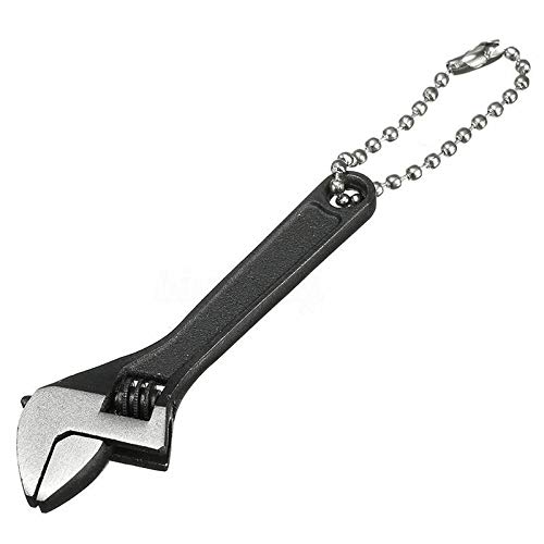 TopHomer Small Spanner Adjustable Wrench Non-Slip Mini Jaw Spanner Wrench Repair Maintenance Hand Tool Max jaw Opening 11mm(Black, Length 68mm)
