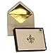 Designer Greetings Monogrammed Blank Note Cards, Embossed Fleur-de-Lis Symbol Monogram (10 Cards with Envelopes)