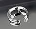 Showfay Cute Kitten Cat Ring Set 925 Sterling Silver Adjustable Finger Ring Opal Cat Earring for Girls