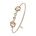 SENFAI Horse Snaffle Bit Easy Hook Clasp Charm Bracelet Bangle Jewelry Perfect Gift