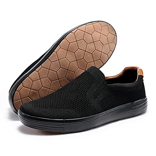 konhill Men Casual Breathable Comfortable Mesh Walking Shoes Dress Sneaker Loafers Slip On Shoes Trainers