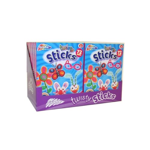 TWISTY FUN STICKS! CREATIVE. FLEXIBLE WAX. BEND SHAPE STICK! 6 ASSORTED