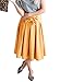 Choies Womens Casual Pleat Bowknot Front Midi Skirt XL, Orange, X-Large