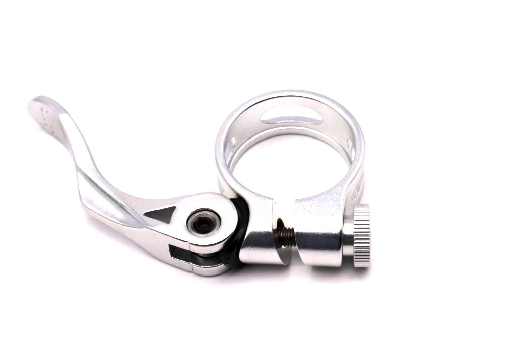 CarbonEnmy Alu Bicycle Seat Clamp quick release Saddle clamp 31.8mm Lighter (silver)