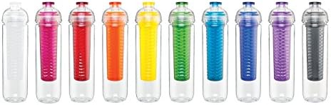 INFUSE Grab & Go - Cold Drink Fruit Infuser Sport Bottle - Single Wall, 27oz. Capacity