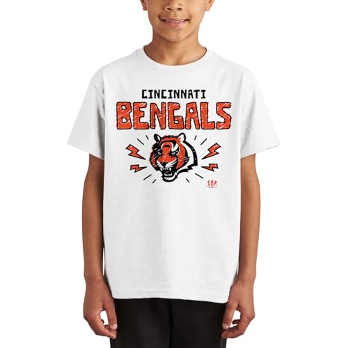 Junk Food NFL - Cincinnati Bengals Doodle Kids SS T-Shirt White