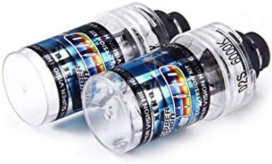 Kitechildhood 1 Pair 35W D2S Xenon Car Lamp Bulbs Replacement HID Headlight Xenon Light Black 6000K