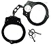 Black Steel Double Lock Real Hand Cuffs Police Handcuffs with Keys Authentic Jc02