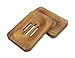 GUMA Modern Frame Shaped Bamboo Soap Holder Cradle Curve Soap Dish