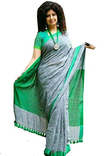 Linen saree in amazon Clearance