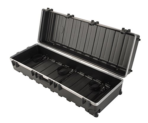 SKB ATA Large Stand Case (48 x 16-1/4 x 13) with Wheels & Straps, TSA Latches, Over-molded Handle