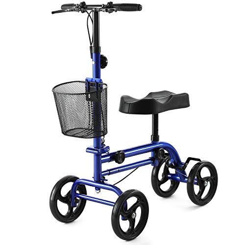 RINKMO Knee Scooter，Steerable Knee Walker Economical Knee Scooters for Foot Injuries Best Crutches Alternative