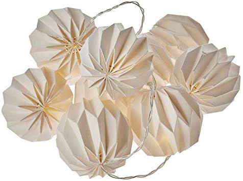 Lumière Noël Guirlande Led Boule En Papier Avec Minuteur