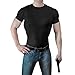 ConcealmentClothes Men’s Concealed Carry CCW Holster Shirt for Pistols & Accessories, Crew Neck, Black, Large