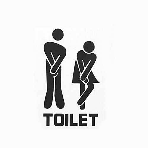 Greatstar Toilet Wall Sticker,Removable Cute man&woman Toilet WC Door Sticker For Family DIY Decor Art Stickers Home Decor (1#)