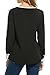 ACEVOG Women Cut Out Slit Long Sleeve Round Collar Contrast Color Blouse Tops