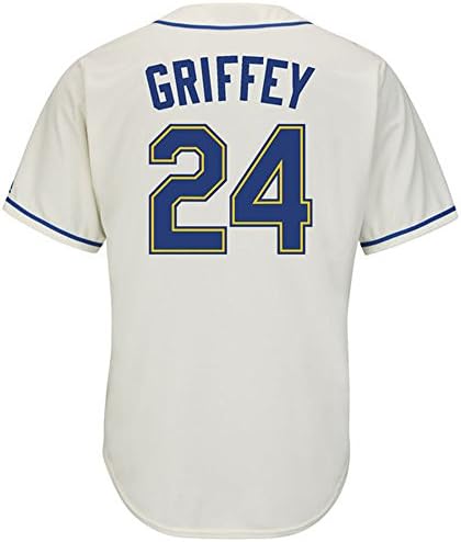 Baseball Mens #24 Ken Griffey Jr. Alternate Green Cool Replica Player Jerseys