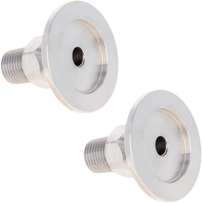 Othmro Sanitary Pipe Fitting 1/4" PT Male Threaded to 1.57" Ferrule Stainless Steel Clamp Fitting, Pack of 2