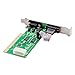 Syba 2 Port Industrial DB9 RS-232 Serial PCI Card - Serial COM Port RI +5V +12V - Molex Powered - WCH351 Chipset - 16C550 UART SD-PCI15039, Green