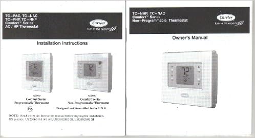 Carrier Tc Nhp Tc Nac Tc Php Tc Nhp Thermostat Owner S Manual