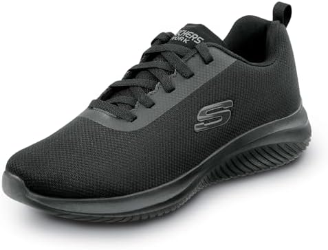 Amazon.com: Skechers Work Arch Fit Charles, Men's, Black, Slip On