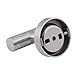Woooow Modern 304 Stainless Steel Single Prong Round, Wall Robe Hook Brushed Nickel, 1-Pack