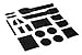 CupHolderHero Compatible with Nissan Rogue Accessories 2014-2020 Premium Custom Interior Non-Slip Anti Dust Cup Holder Inserts, Center Console Liner Mats, Door Pocket Liners 21pc Set (Solid Black)