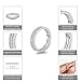 925 Sterling Silver Cubic Zirconia 3pcs Stackable Stacking Ring Wedding Eternity Band, Size 8