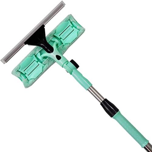 Squeegee for Shower, with Stainless Steel Floor Water Squeegee, with Fiber Cloth Easy to Clean for Cleaning Windows for Floor, Shower, Wall, Car and Windows
