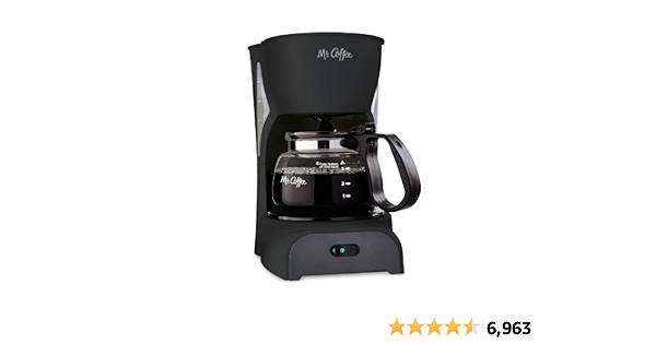 Mr. Coffee DR5 4-Cup Coffeemaker, Black 