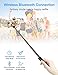 JTWEB Selfie Stick Bluetooth All in One Selfie Sticks Upgrade Aluminum Design for iPhone Xs/XS max/XR/X/8/8P/7/7P/6s/6/5, Android Galaxy S9/8/7/6/Note, Huawei, Nubia, More (Selfie Stick Compact)