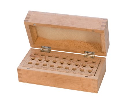 Premium Wood Stamp Storage Box, 27 Holes | PKG-117.00