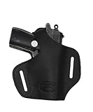 New Barsony Black Leather Pancake Gun Holster for Mini/Pocket 22 25 32 380