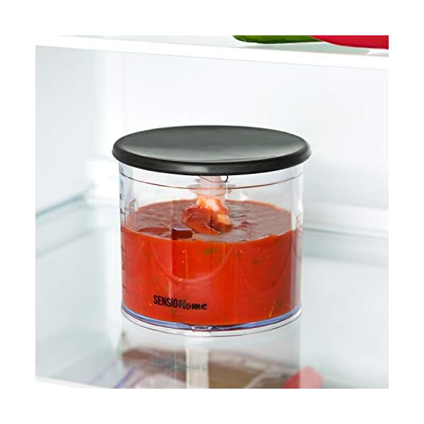 Sensio-Home-Mini-Food-ChopperSmall-Food-Processor--Electric-Dicer-Suitable-for-Baby-Food-Onion-and-Other-Vegetables-600ml-Blender-Bowl-and-Quad-Durable-Stainless-Steel-Blades--300W-Black Sensio Home Mini Food Chopper/Small Food Processor – Electric Dicer, Onion and Other Vegetables - 600ml Blender Bowl and…