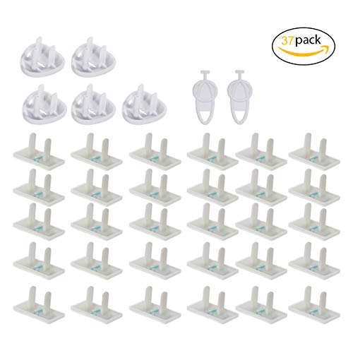 Outlet Plug Covers,Orifa Outlet Plug Caps,37 Packs Childproof Electrical Protector Safety Caps for Wall Socket Prevent Child Away from Electricity Danger - Thumbnail 6