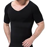 TopTie Compression V-neck T-Shirt, Men's Shapewear T-Shirt