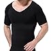 TopTie Compression V-neck T-Shirt, Men's Shapewear T-Shirt
