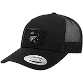 P PULLPATCH Tactical Snapback Trucker Hat by Pull Patch – Curved Bill Cap with 3x2 Inch Hook & Loop Panel for Morale Patches