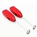 Docik Electric Milk Frother - Handheld Battery Operated Coffee Mixer Egg Beater Blender Cappuccino Latte Maker - Red