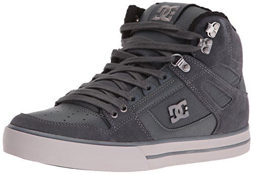 Dc men s spartan high wc se skateboarding shoe, grey, 1…